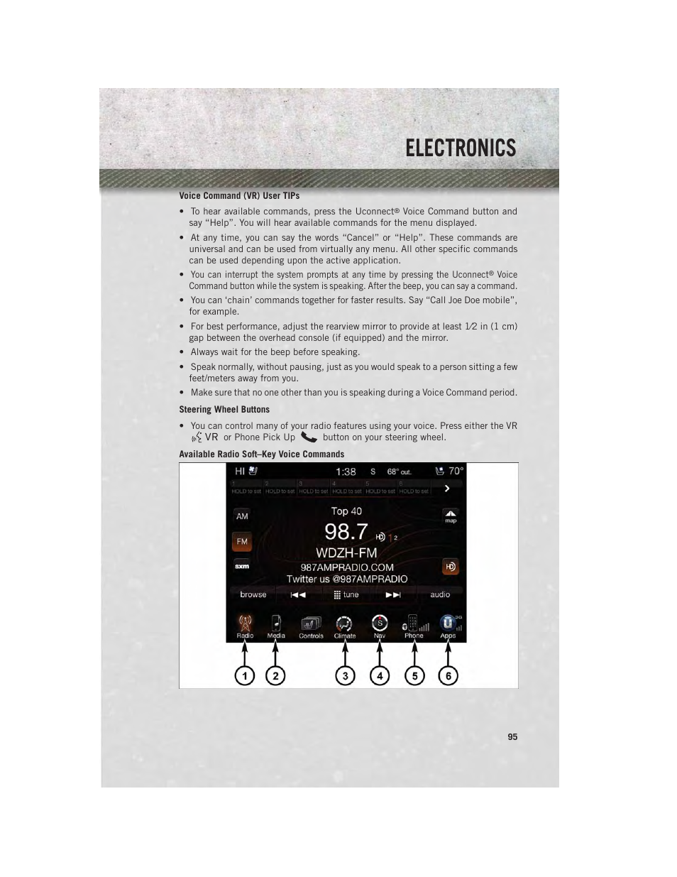 Electronics | Ram Trucks 2013 3500 - User Guide User Manual | Page 97 / 196