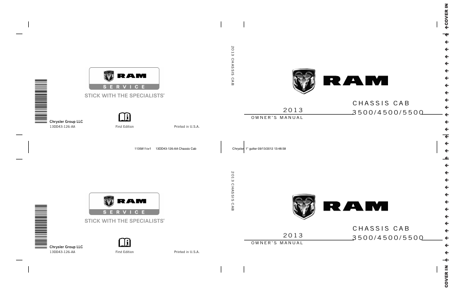 Ram Trucks 2013 Chassis Cab - Owner Manual User Manual | 490 pages