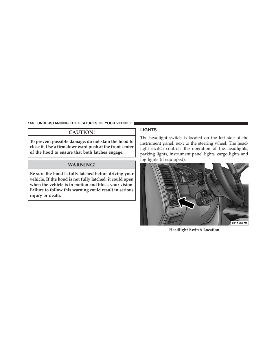 Lights | Ram Trucks 2013 Chassis Cab - Owner Manual User Manual | Page 146 / 490