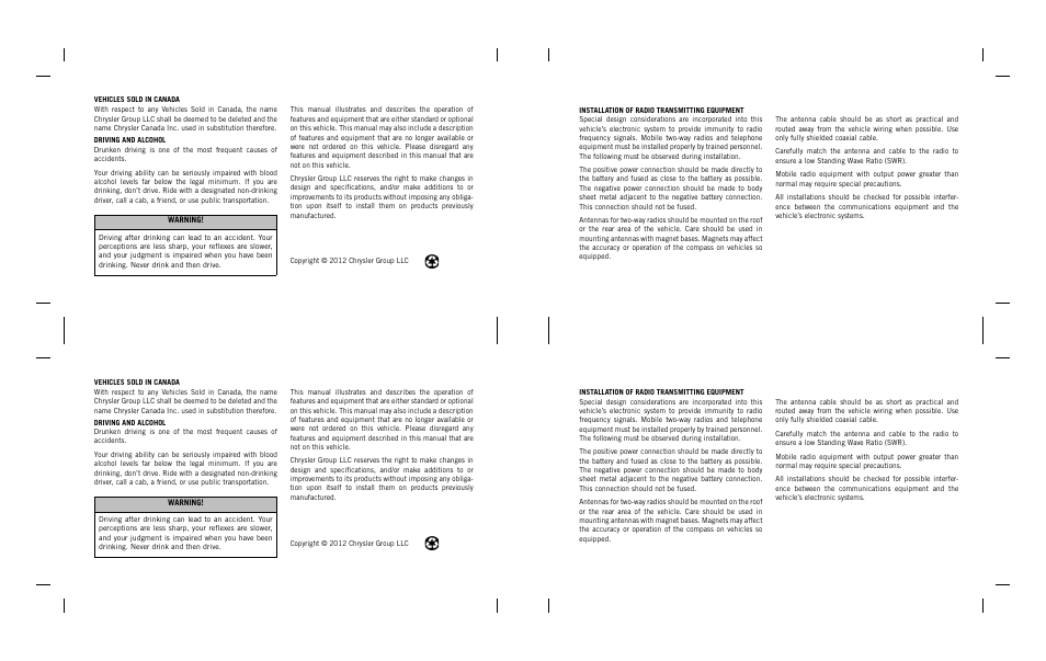 Ram Trucks 2013 Chassis Cab - Owner Manual User Manual | Page 2 / 490