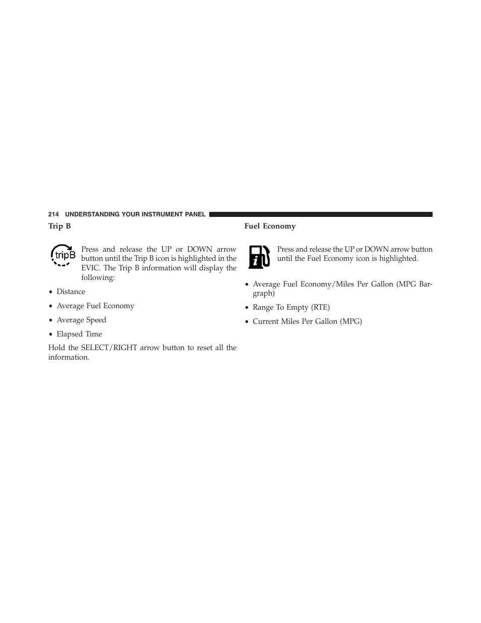 Trip b, Fuel economy | Ram Trucks 2013 Chassis Cab - Owner Manual User Manual | Page 216 / 490