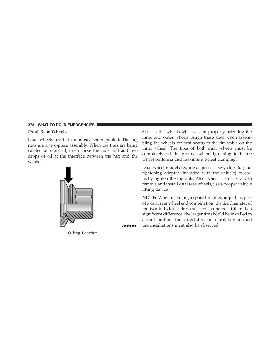 Dual rear wheels | Ram Trucks 2013 Chassis Cab - Owner Manual User Manual | Page 380 / 490