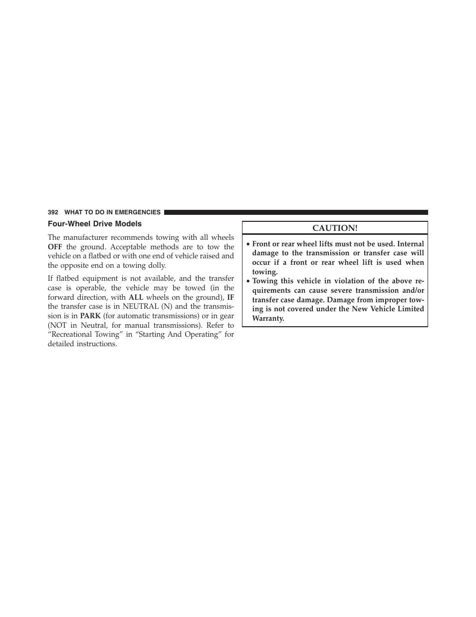 Four-wheel drive models | Ram Trucks 2013 Chassis Cab - Owner Manual User Manual | Page 394 / 490