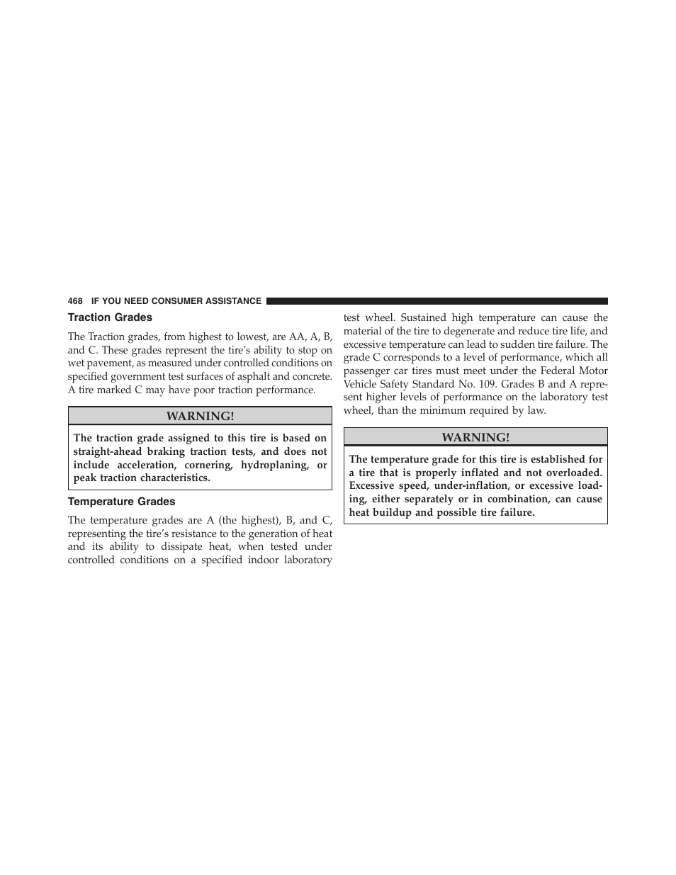 Traction grades, Temperature grades | Ram Trucks 2013 Chassis Cab - Owner Manual User Manual | Page 470 / 490