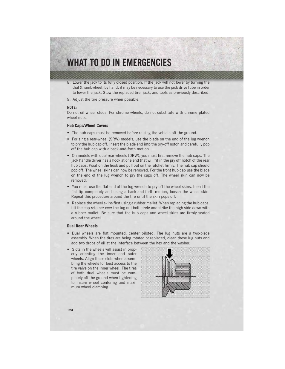 What to do in emergencies | Ram Trucks 2013 Chassis Cab - User Guide User Manual | Page 126 / 172