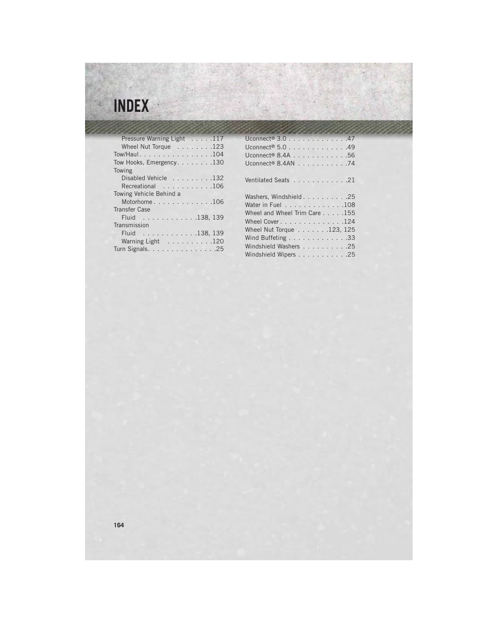 Index | Ram Trucks 2013 Chassis Cab - User Guide User Manual | Page 166 / 172