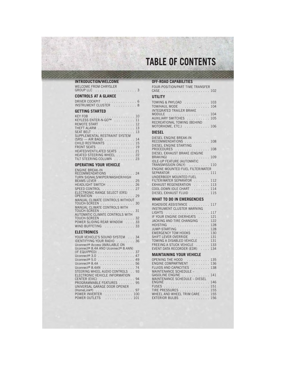Ram Trucks 2013 Chassis Cab - User Guide User Manual | Page 3 / 172