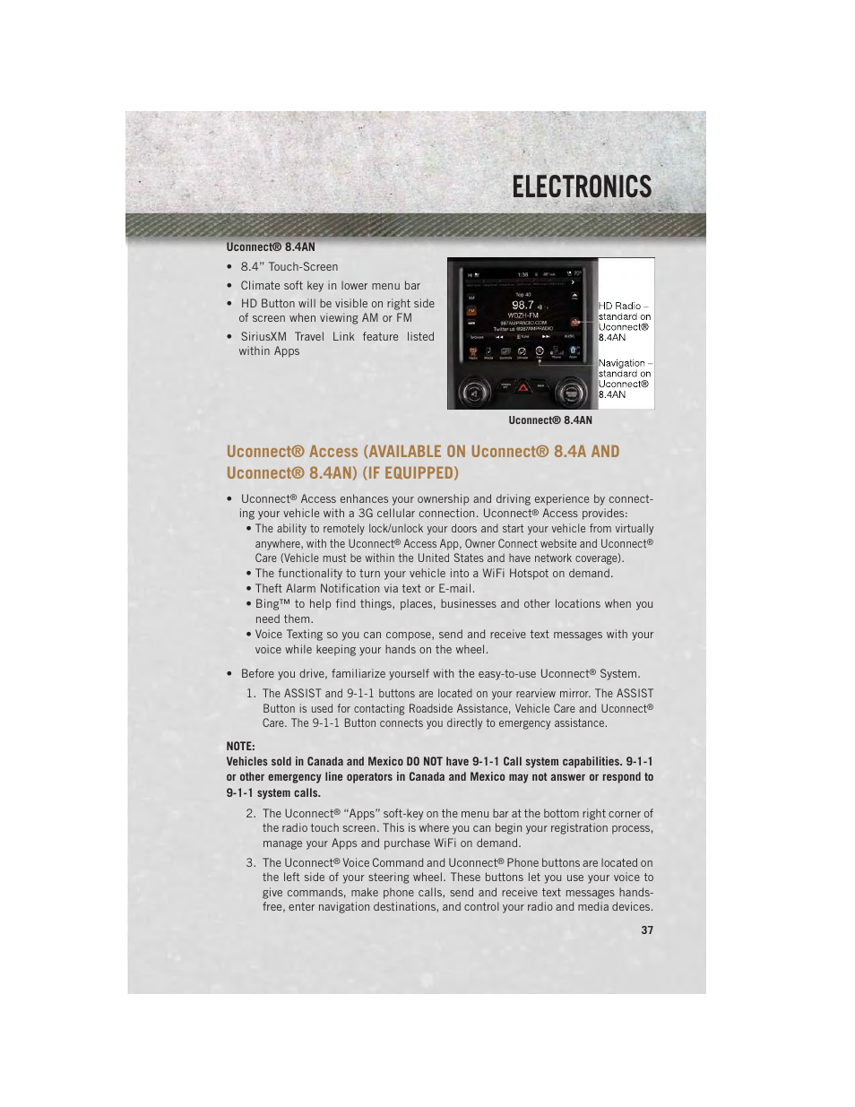 Electronics | Ram Trucks 2013 Chassis Cab - User Guide User Manual | Page 39 / 172