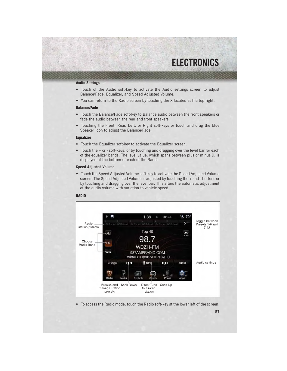 Radio, Electronics | Ram Trucks 2013 Chassis Cab - User Guide User Manual | Page 59 / 172