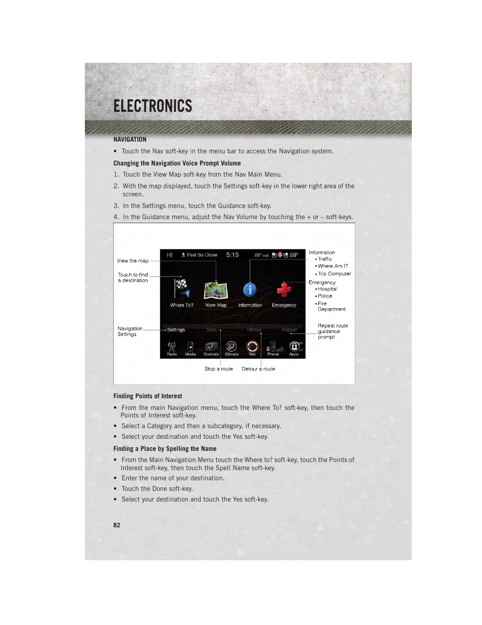 Navigation, Electronics | Ram Trucks 2013 Chassis Cab - User Guide User Manual | Page 84 / 172