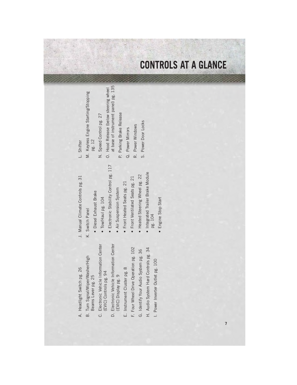 Controls at a glance | Ram Trucks 2013 Chassis Cab - User Guide User Manual | Page 9 / 172