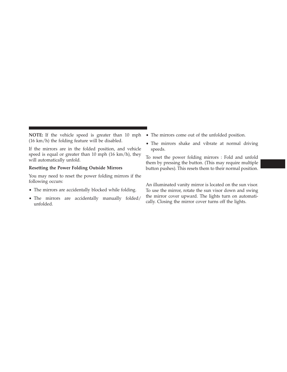 Illuminated vanity mirrors — if equipped | Ram Trucks 2013 С/V - Owner Manual User Manual | Page 137 / 700