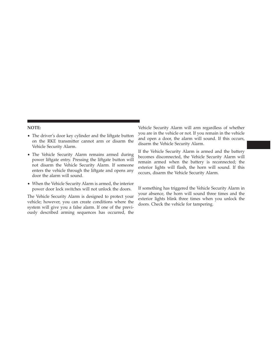 Tamper alert | Ram Trucks 2013 С/V - Owner Manual User Manual | Page 21 / 700