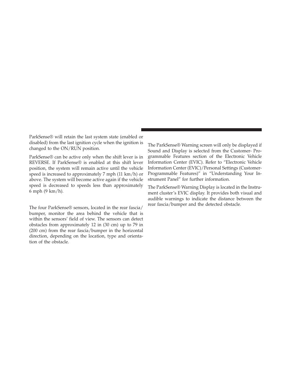 Parksense® sensors, Parksense® warning display | Ram Trucks 2013 С/V - Owner Manual User Manual | Page 242 / 700