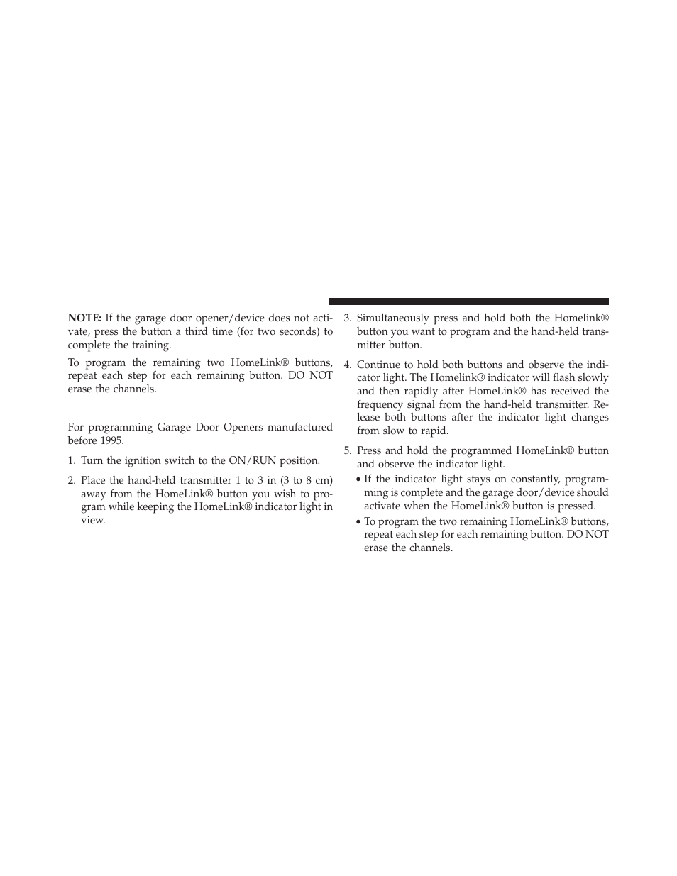 Programming a non-rolling code | Ram Trucks 2013 С/V - Owner Manual User Manual | Page 262 / 700