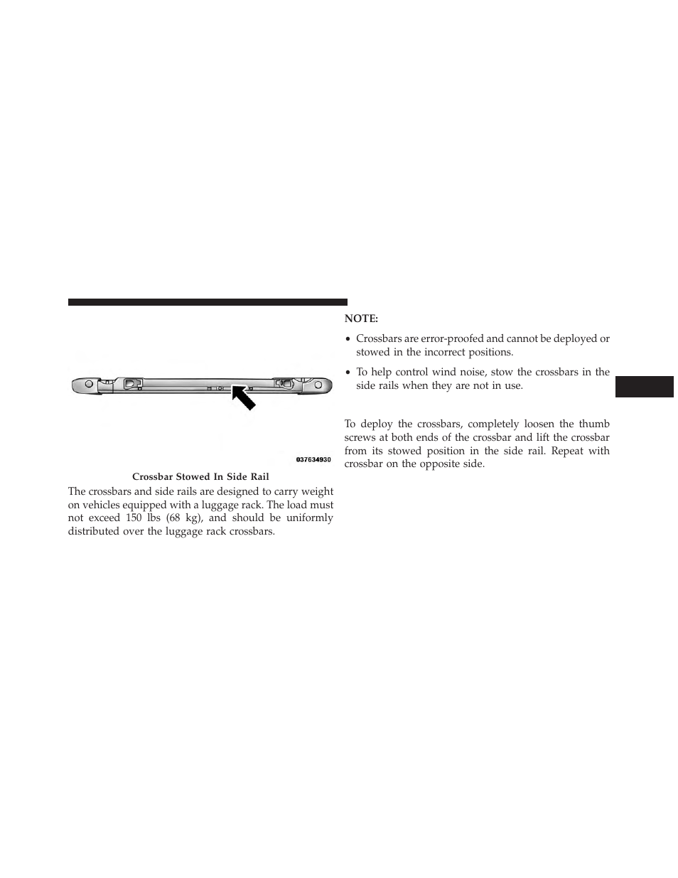 Deploying the crossbars | Ram Trucks 2013 С/V - Owner Manual User Manual | Page 301 / 700