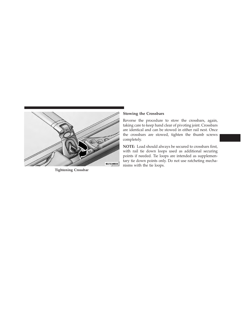 Stowing the crossbars | Ram Trucks 2013 С/V - Owner Manual User Manual | Page 305 / 700