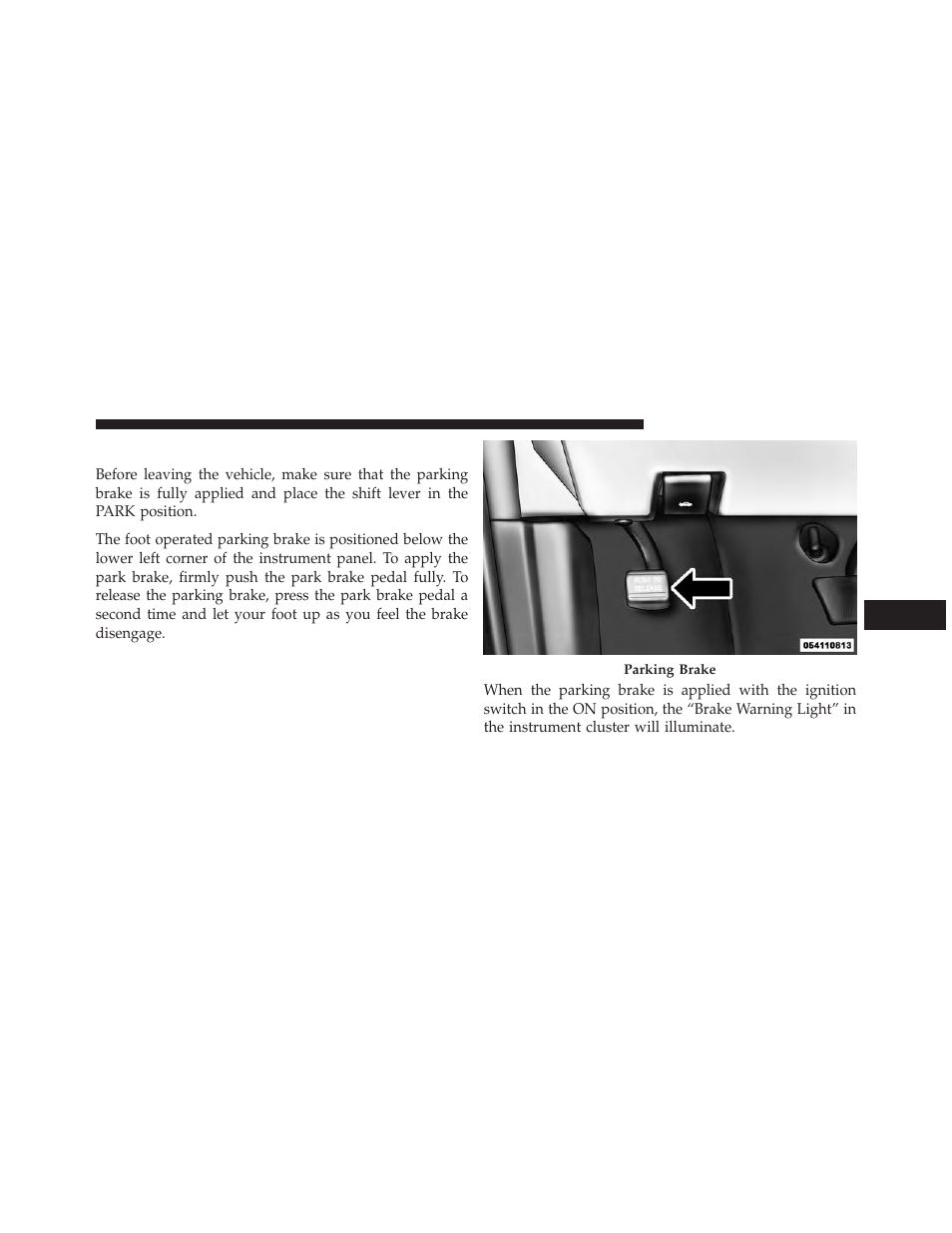 Parking brake | Ram Trucks 2013 С/V - Owner Manual User Manual | Page 489 / 700