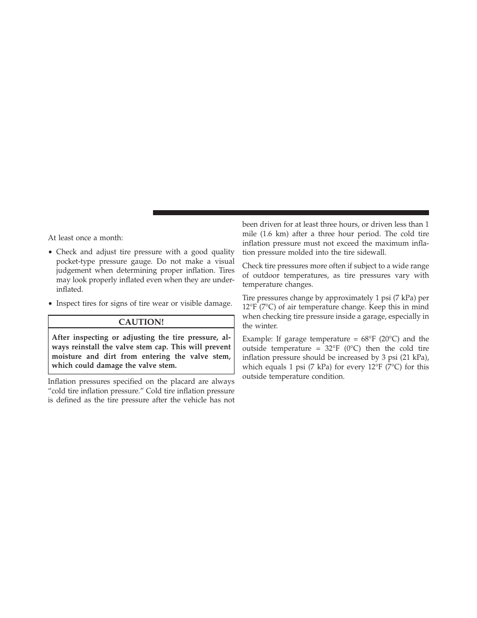Tire inflation pressures | Ram Trucks 2013 С/V - Owner Manual User Manual | Page 518 / 700