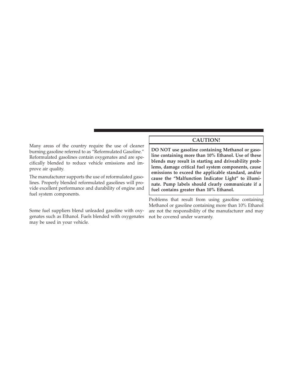 Reformulated gasoline, Gasoline/oxygenate blends | Ram Trucks 2013 С/V - Owner Manual User Manual | Page 540 / 700