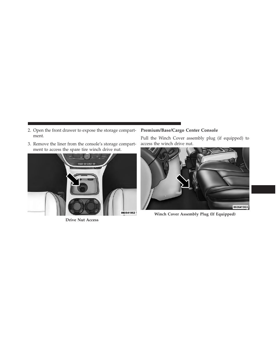Premium/base/cargo center console | Ram Trucks 2013 С/V - Owner Manual User Manual | Page 577 / 700