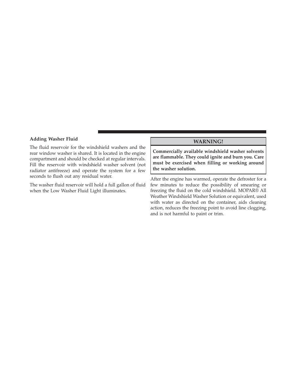 Adding washer fluid | Ram Trucks 2013 С/V - Owner Manual User Manual | Page 624 / 700