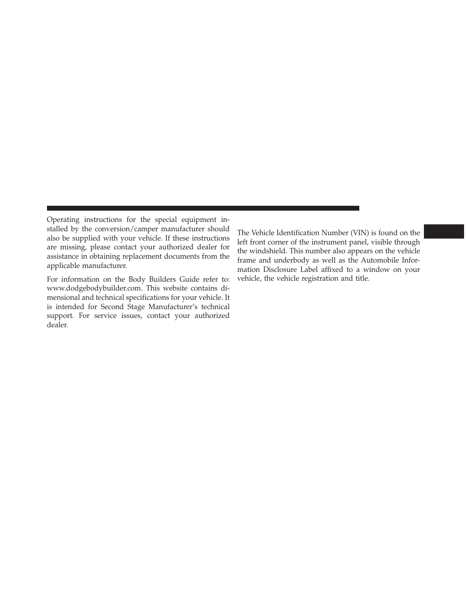 Vehicle identification number | Ram Trucks 2013 С/V - Owner Manual User Manual | Page 9 / 700