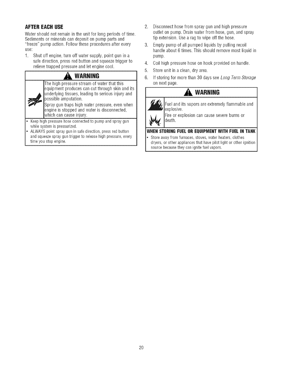 A warning, A wârliimg | Craftsman 580.752300 User Manual | Page 20 / 60