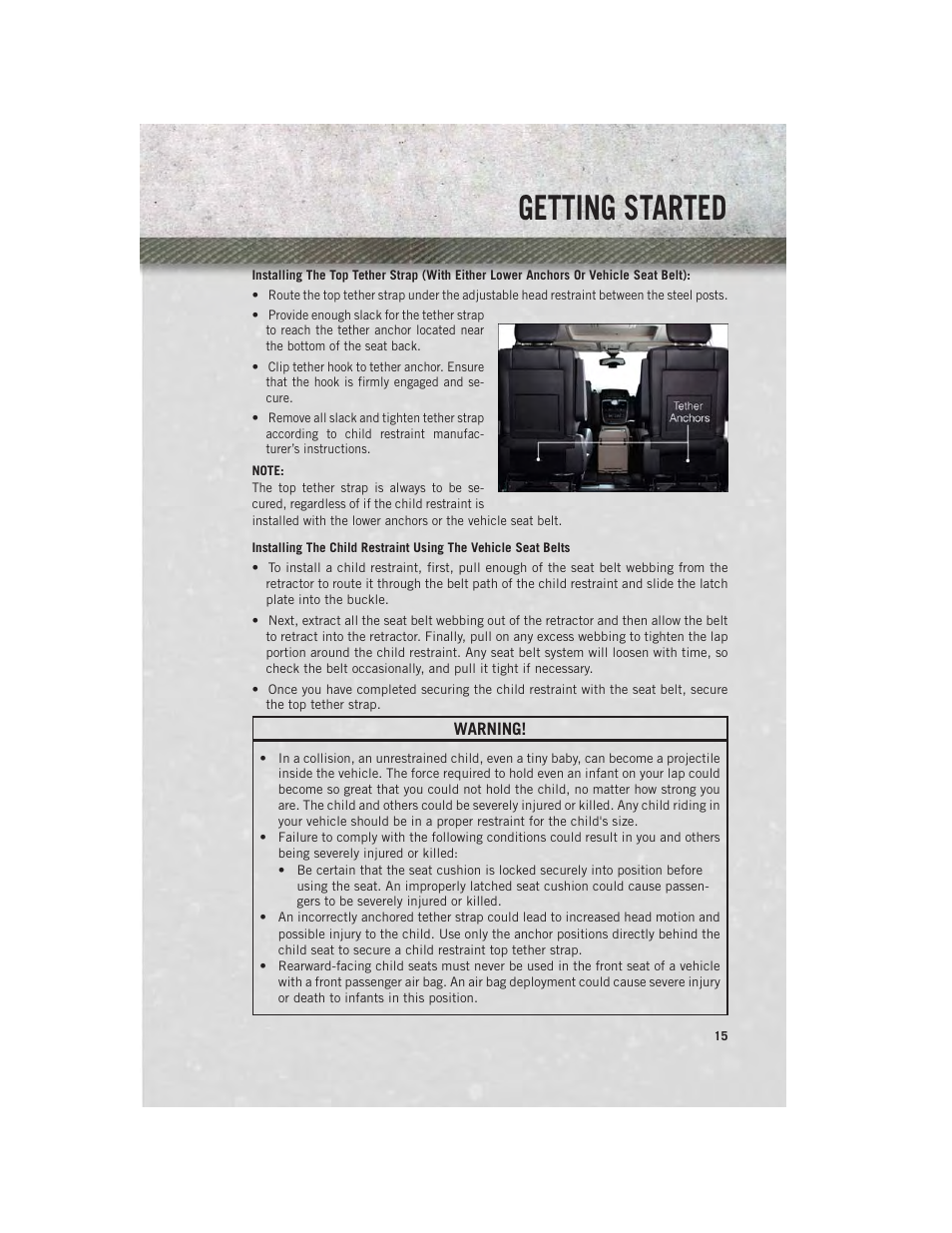 Getting started | Ram Trucks 2013 С/V - User Guide User Manual | Page 17 / 140