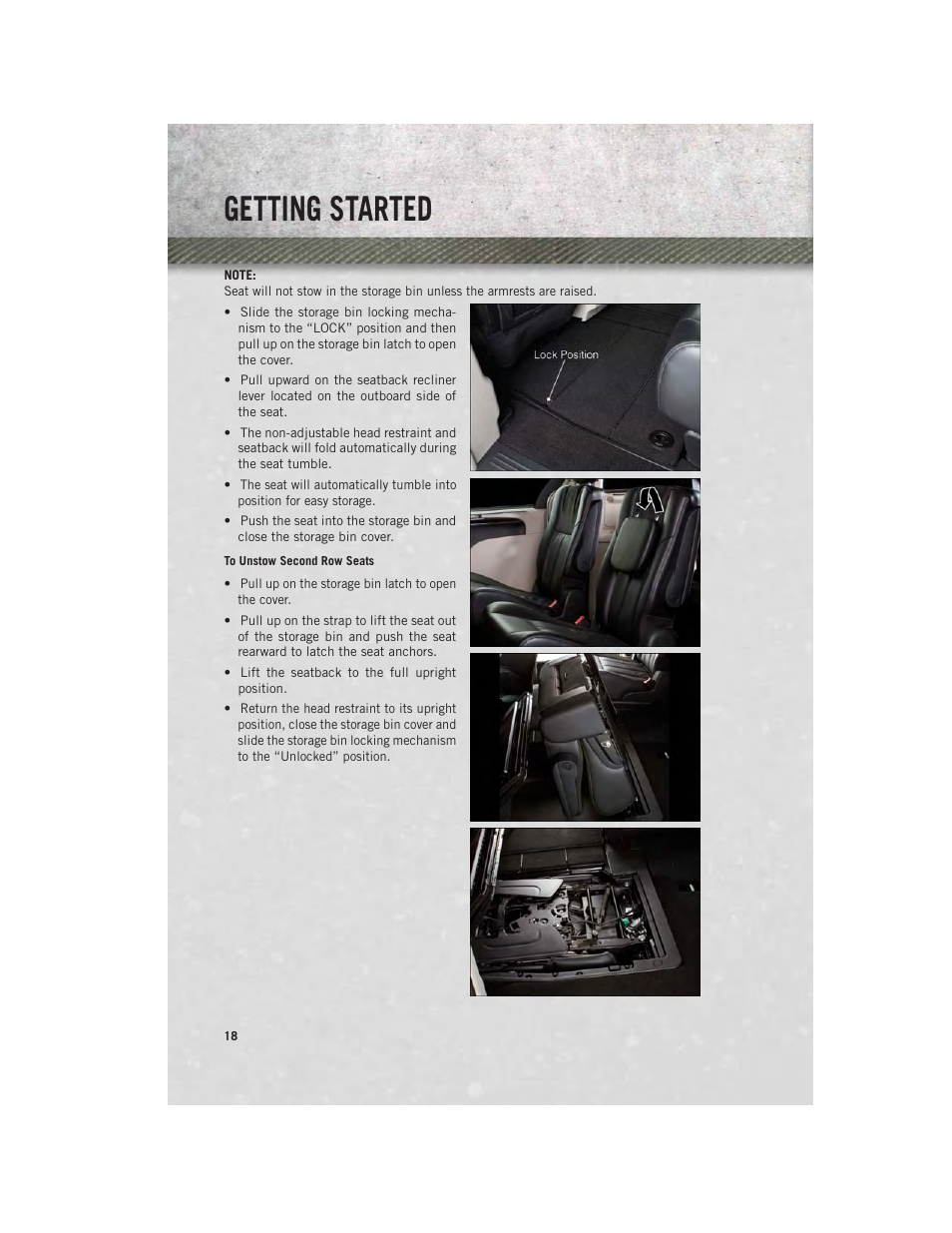 Getting started | Ram Trucks 2013 С/V - User Guide User Manual | Page 20 / 140