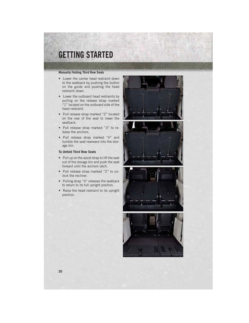 Getting started | Ram Trucks 2013 С/V - User Guide User Manual | Page 22 / 140