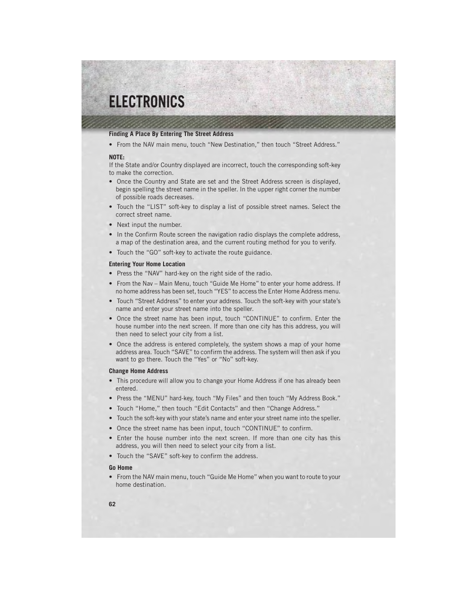 Electronics | Ram Trucks 2013 С/V - User Guide User Manual | Page 64 / 140