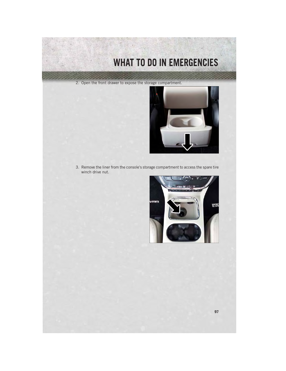 What to do in emergencies | Ram Trucks 2013 С/V - User Guide User Manual | Page 99 / 140