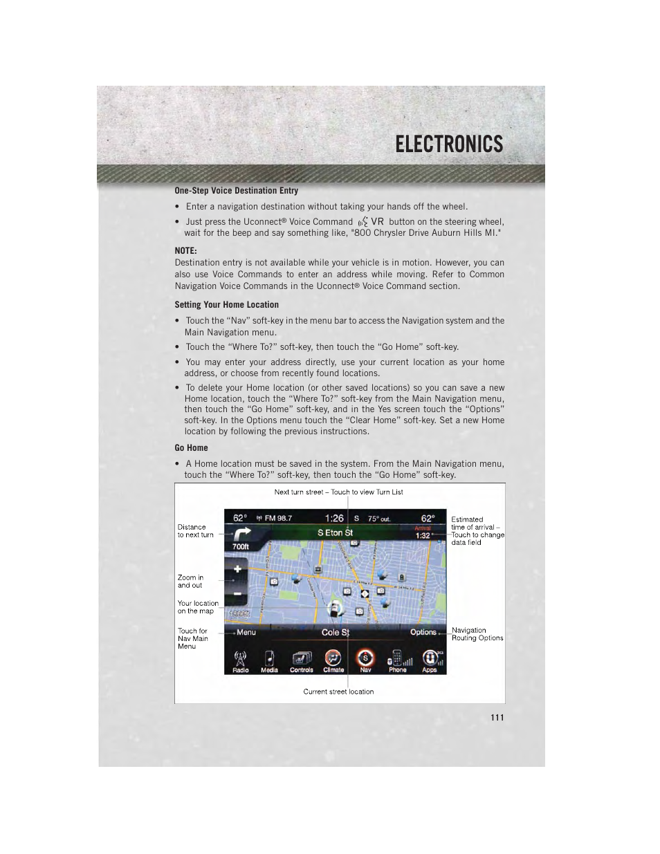 Electronics | Ram Trucks 2014 3500 - User Guide User Manual | Page 113 / 260