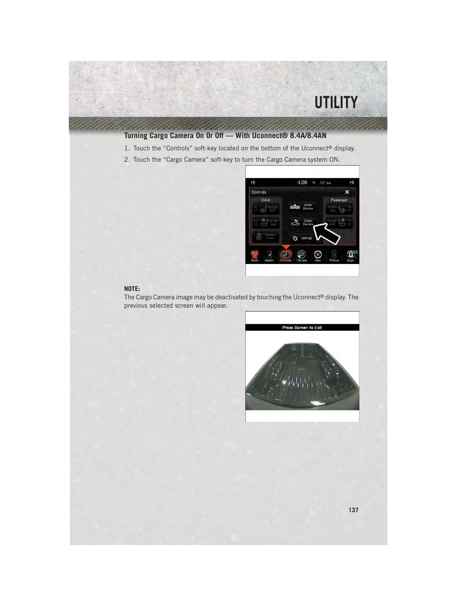 Utility | Ram Trucks 2014 3500 - User Guide User Manual | Page 139 / 260