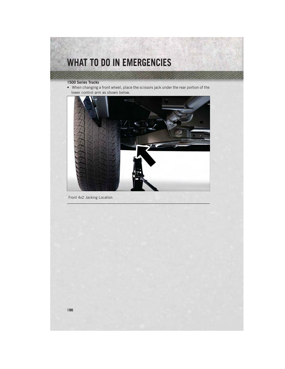 What to do in emergencies | Ram Trucks 2014 3500 - User Guide User Manual | Page 188 / 260