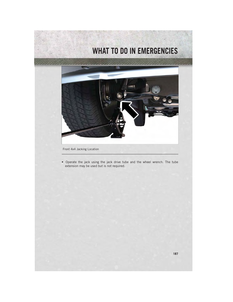 What to do in emergencies | Ram Trucks 2014 3500 - User Guide User Manual | Page 189 / 260