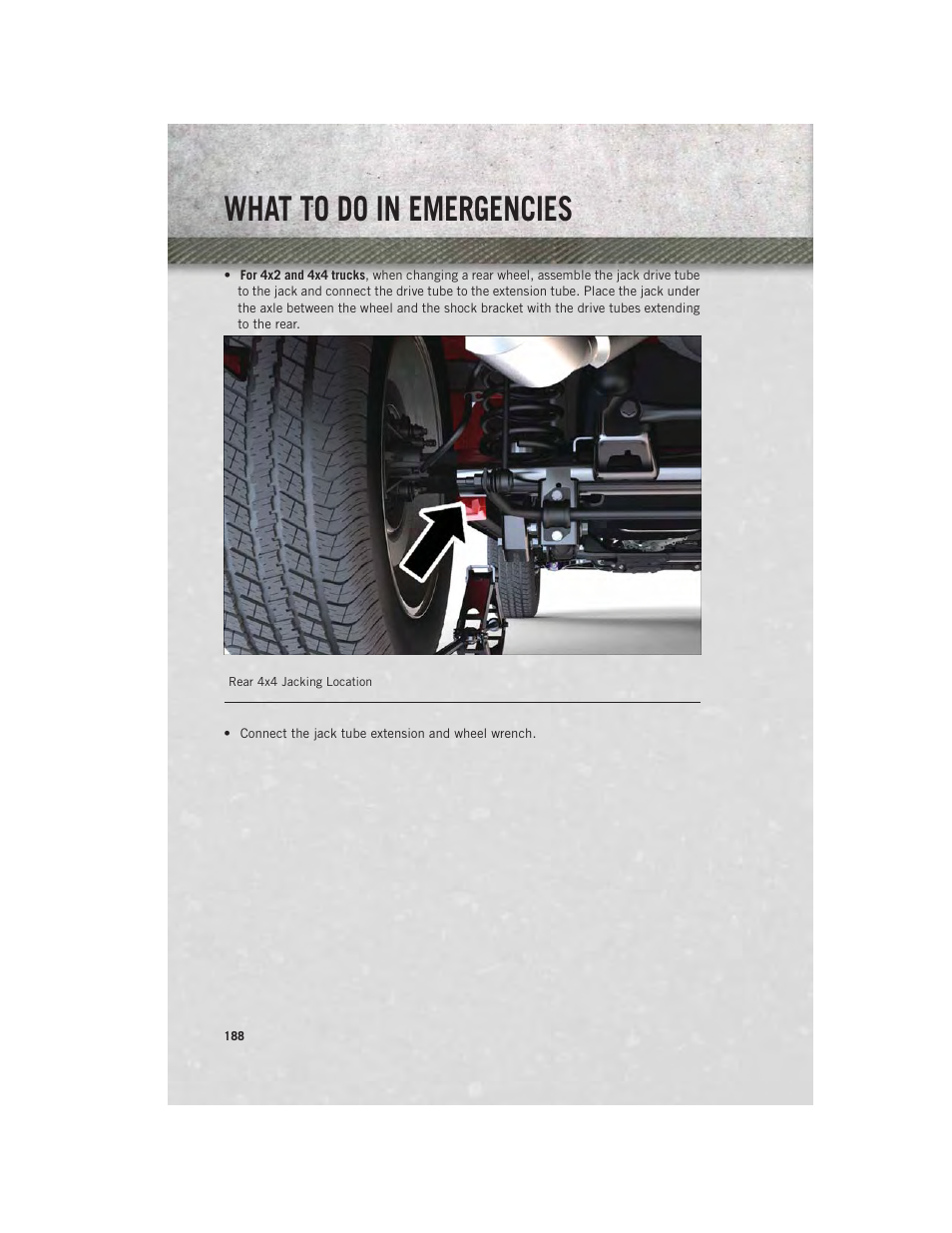 What to do in emergencies | Ram Trucks 2014 3500 - User Guide User Manual | Page 190 / 260