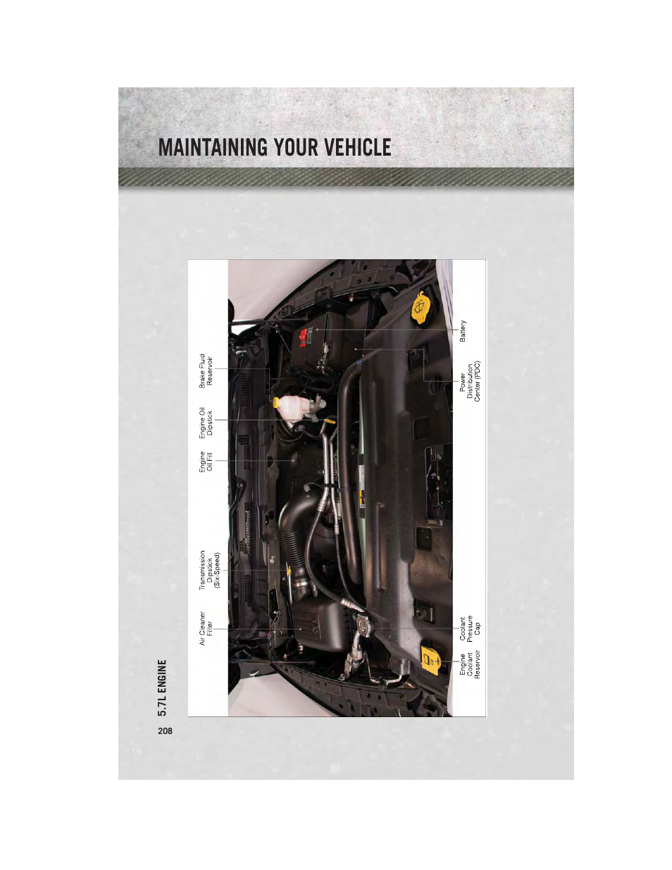 7l engine, Maintaining your vehicle | Ram Trucks 2014 3500 - User Guide User Manual | Page 210 / 260