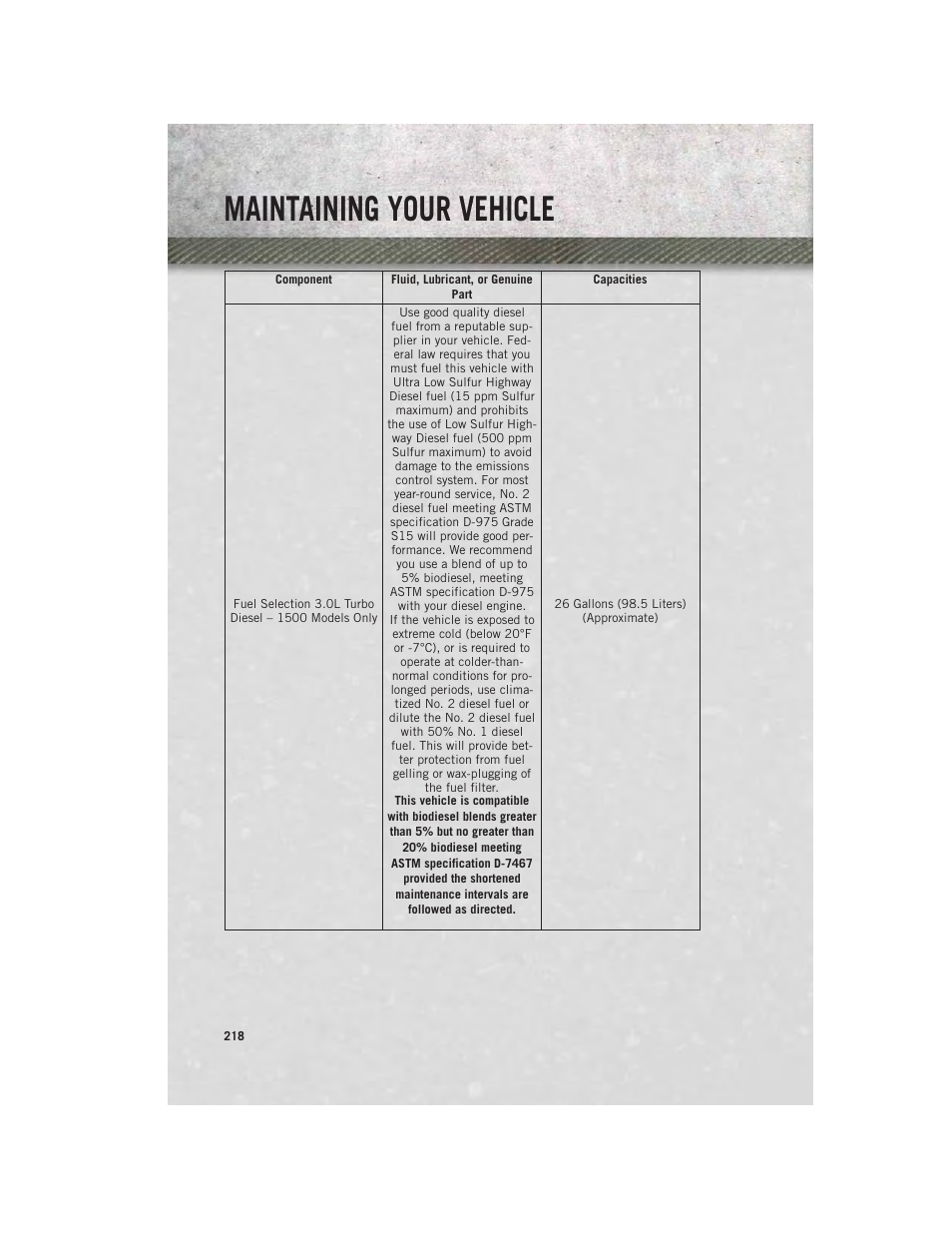 Maintaining your vehicle | Ram Trucks 2014 3500 - User Guide User Manual | Page 220 / 260