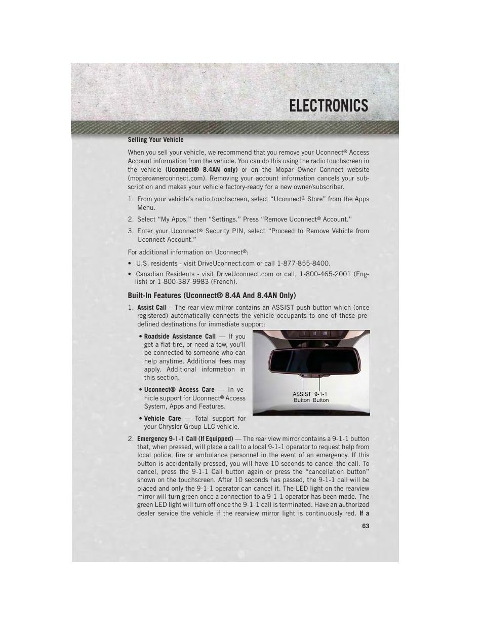 Built-in features (uconnect® 8.4a and 8.4an only), Electronics | Ram Trucks 2014 3500 - User Guide User Manual | Page 65 / 260