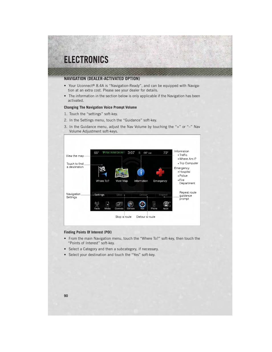 Navigation (dealer-activated option), Electronics | Ram Trucks 2014 3500 - User Guide User Manual | Page 92 / 260