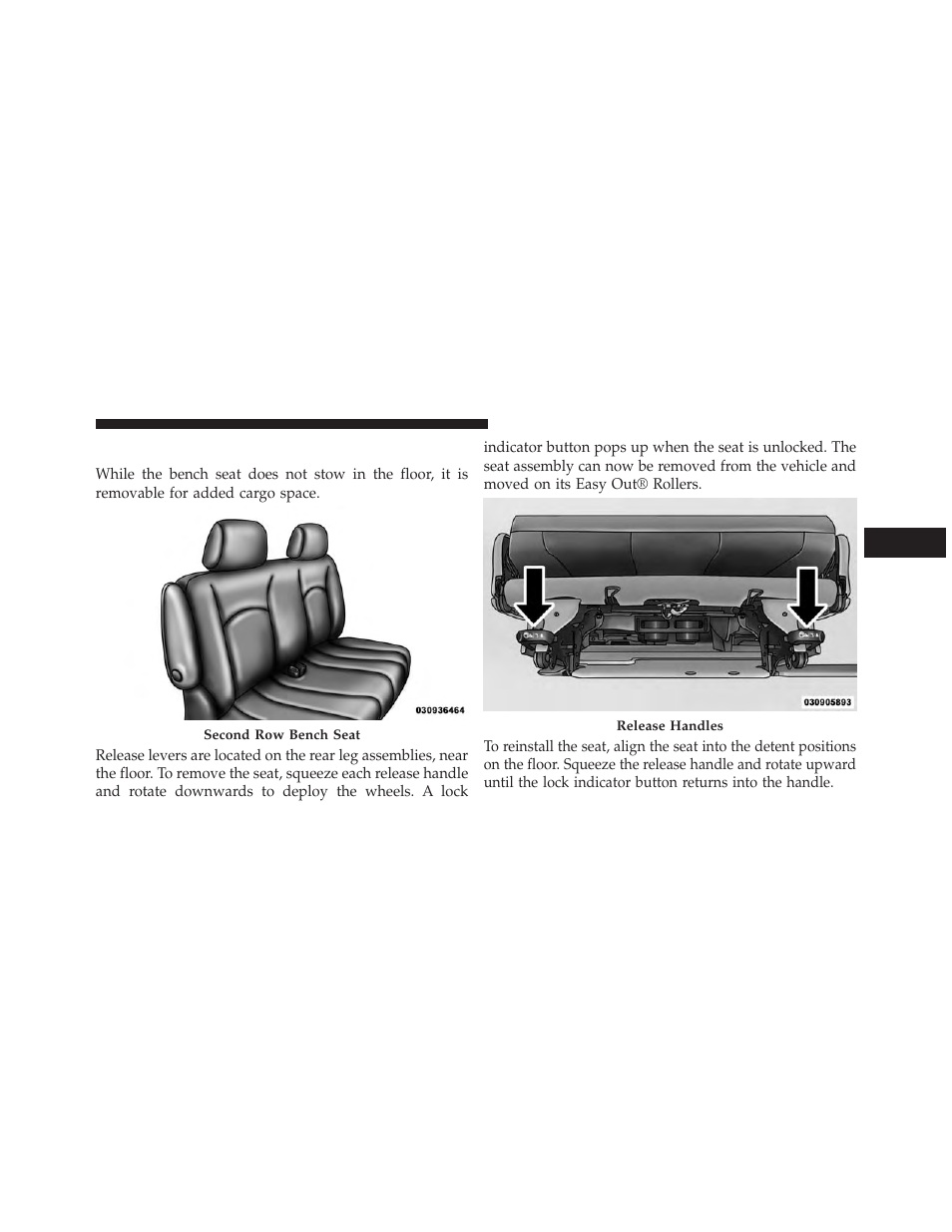 Second row bench seat — if equipped | Ram Trucks 2014 Cargo Van Commercial - Owner Manual User Manual | Page 193 / 668