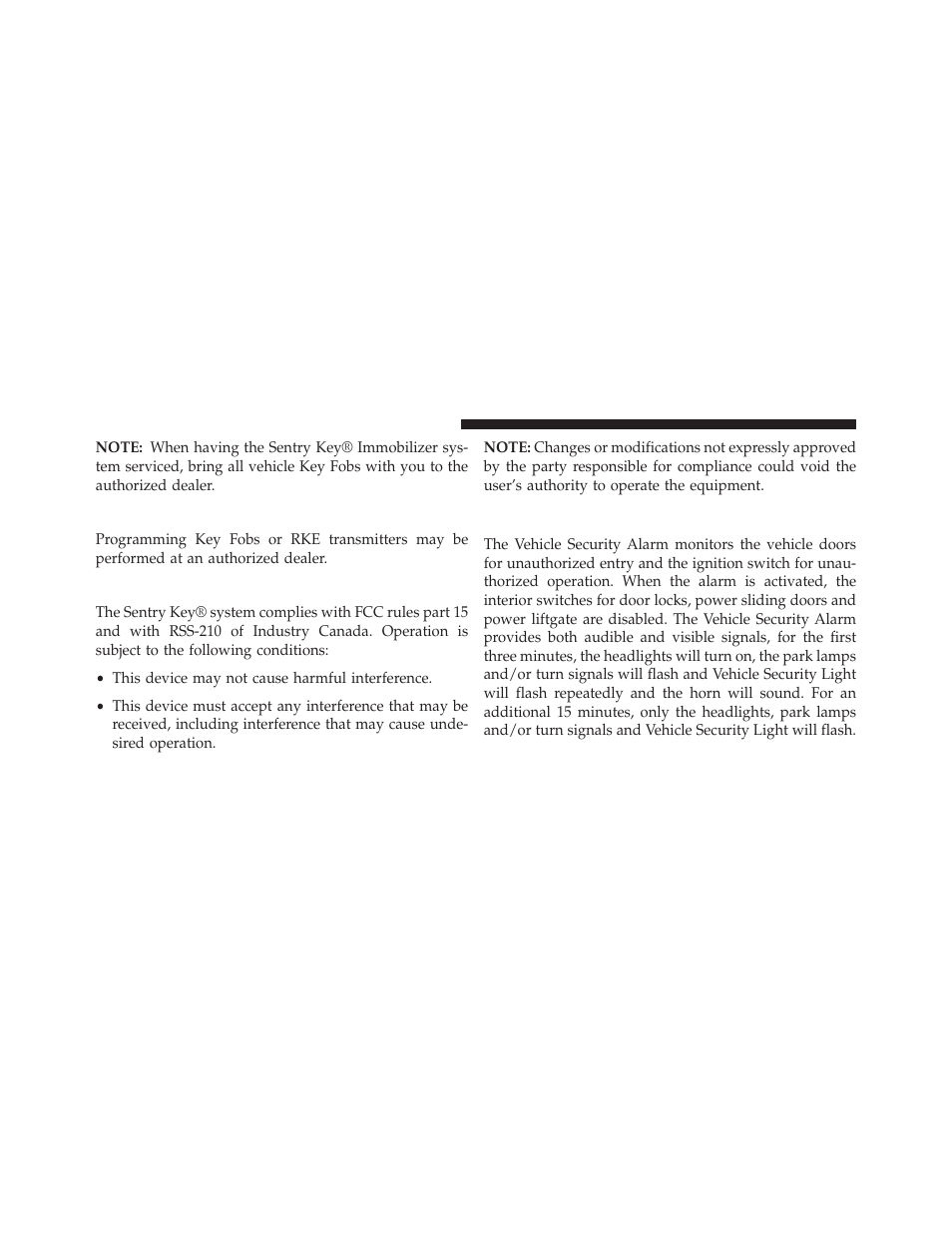 Customer key programming, General information, Vehicle security alarm — if equipped | Ram Trucks 2014 Cargo Van Commercial - Owner Manual User Manual | Page 20 / 668