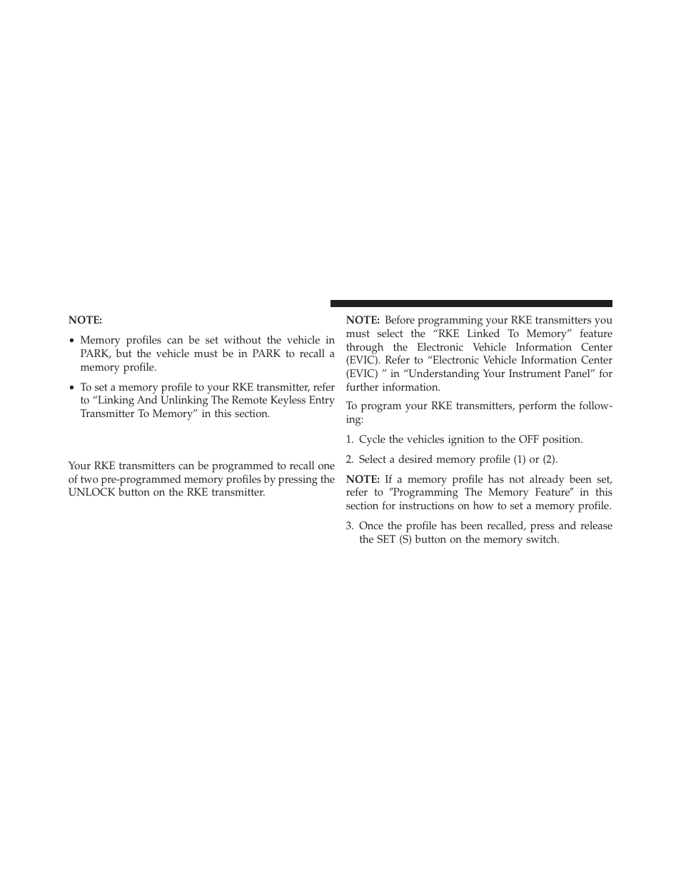 Linking and unlinking the remote keyless entry, Transmitter to memory | Ram Trucks 2014 Cargo Van Commercial - Owner Manual User Manual | Page 202 / 668