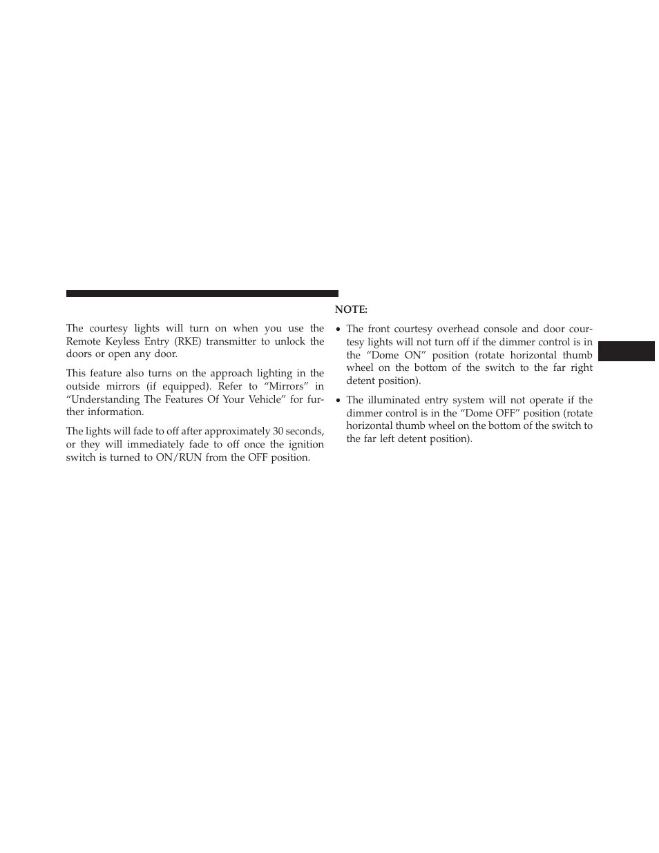 Illuminated entry | Ram Trucks 2014 Cargo Van Commercial - Owner Manual User Manual | Page 23 / 668