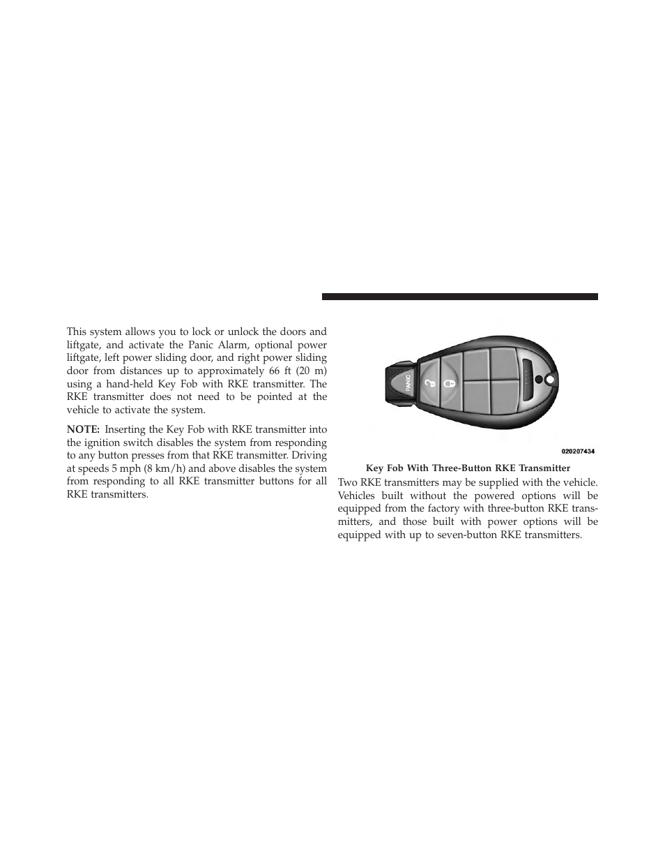 Remote keyless entry (rke) | Ram Trucks 2014 Cargo Van Commercial - Owner Manual User Manual | Page 24 / 668