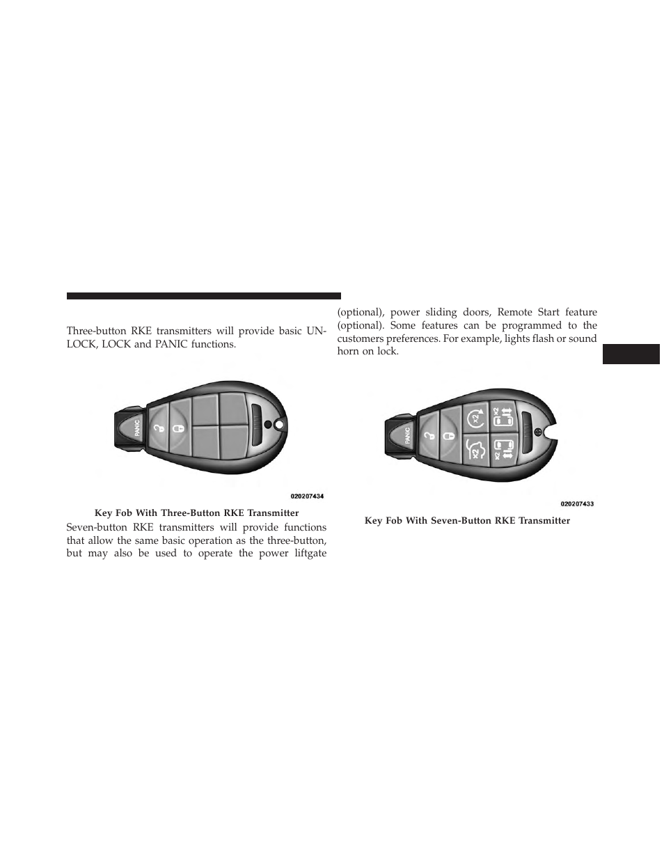 Using the rke transmitter | Ram Trucks 2014 Cargo Van Commercial - Owner Manual User Manual | Page 25 / 668