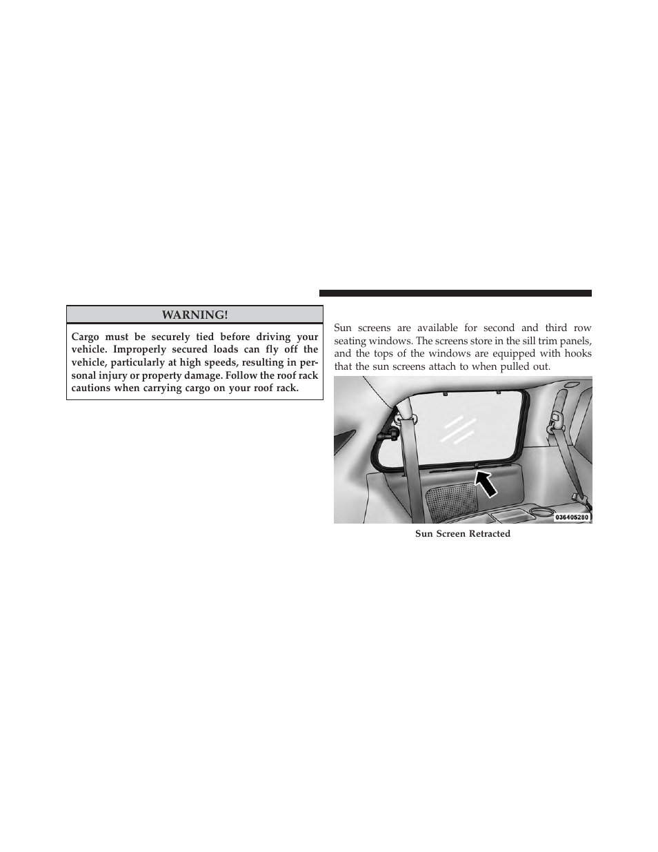 Sun screens — if equipped | Ram Trucks 2014 Cargo Van Commercial - Owner Manual User Manual | Page 288 / 668