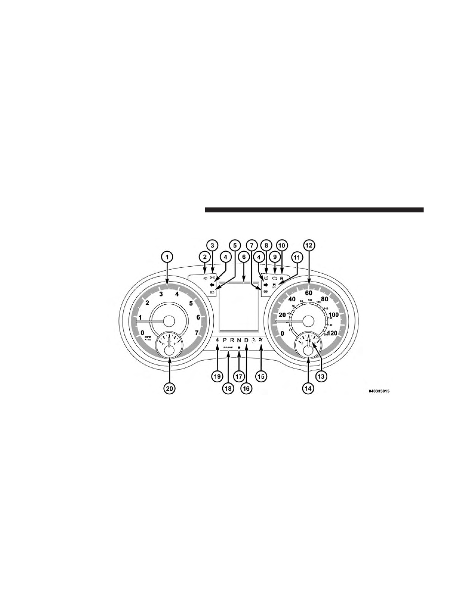 Instrument cluster — premium | Ram Trucks 2014 Cargo Van Commercial - Owner Manual User Manual | Page 298 / 668